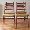 4 Casala dining chairs with velvet upholstery front view