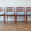 4 Arne Vodder Cado dining chairs 191 in a line