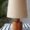 Bestform Freudenberg solid teak table lamp in room