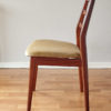 Profile of Casala dining chair with velvet upholstery