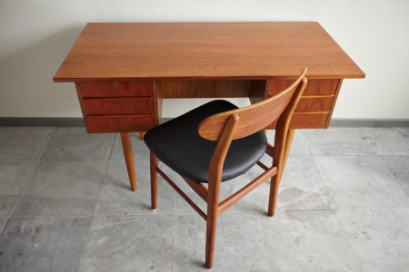 Danish teak desk and chair