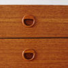 Details of drawers of Teak Danish dresser