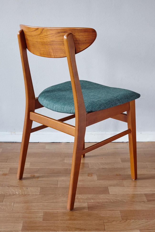 Back of Farstrup dining chair at an angle