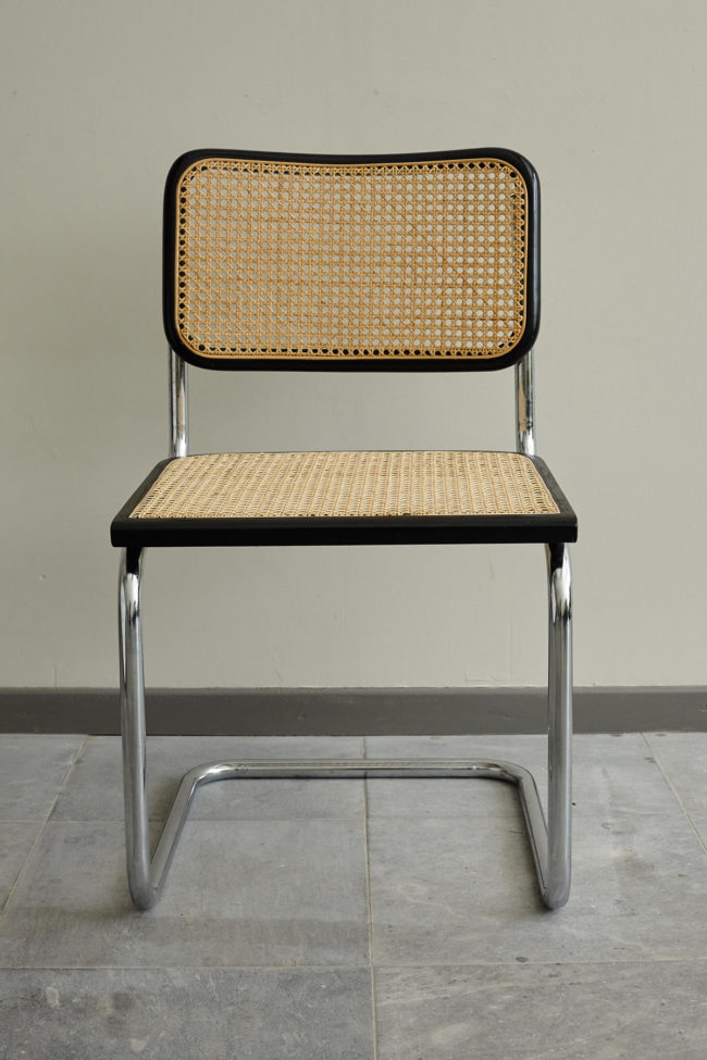 Front of Italian wicker chair