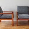 2 Komfort chairs, profile and front
