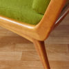Close up of frame of Soloform green Boomerang chair