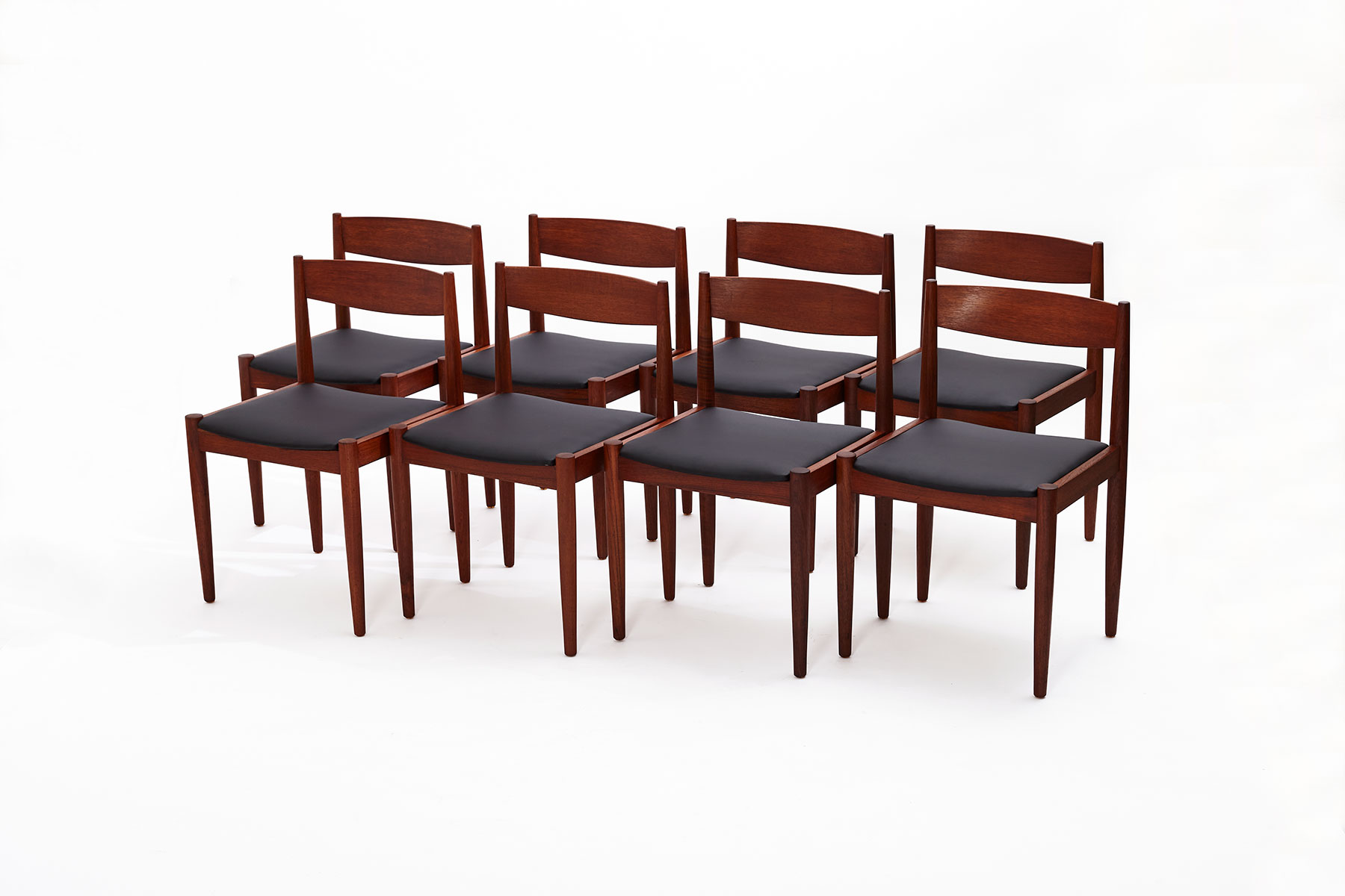 Set of 8 Teak Danish Dining Chairs