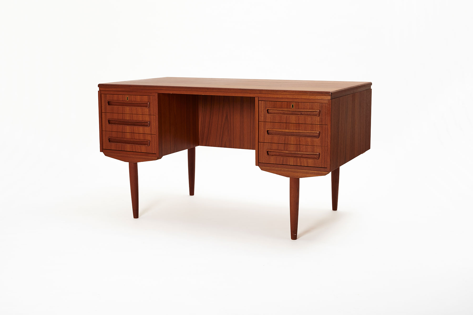 Teak desk designed by J. Svenstrup for A.P Møbler