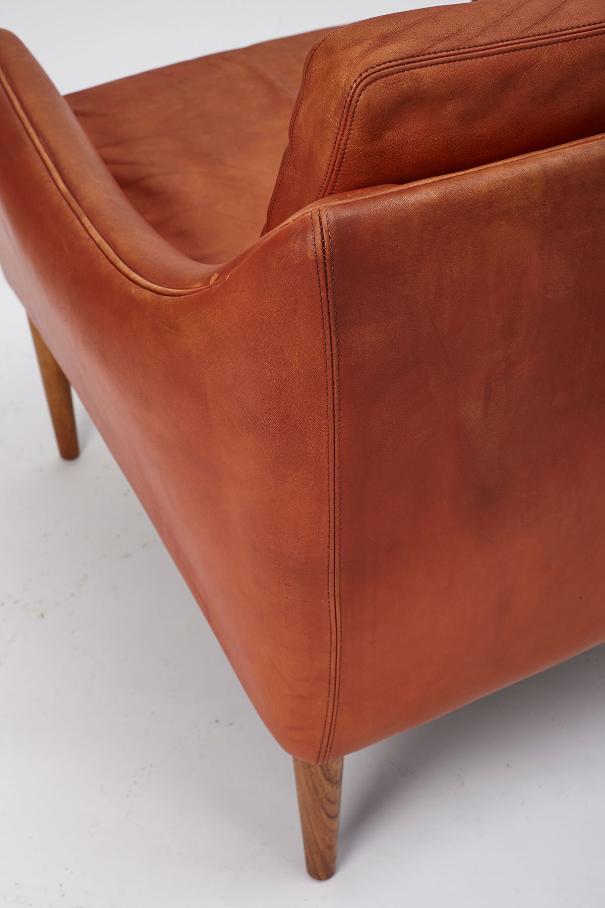 yw_hans_olsen_cs_mobler_800_easychair_left back corner.jpg Model 800 Easy Chair designed by Hans Olsen for C/S Møbler, pictured on a white background