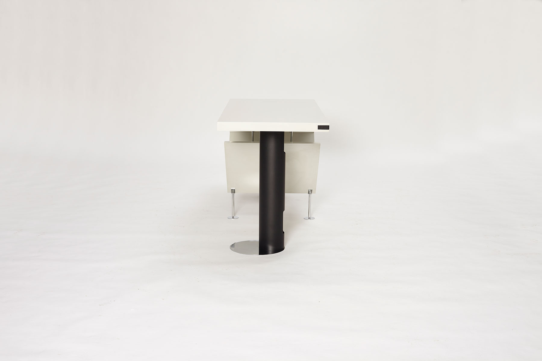 Attyka 2 Console Table designed by Jacob Jensen for Bang & Olufsen photographed on a white background